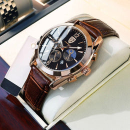 Men's Leather Dress Watch