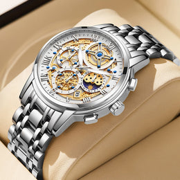 Men's Skeleton Chronograph Watch