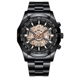 Men's Skeleton Steel Watch