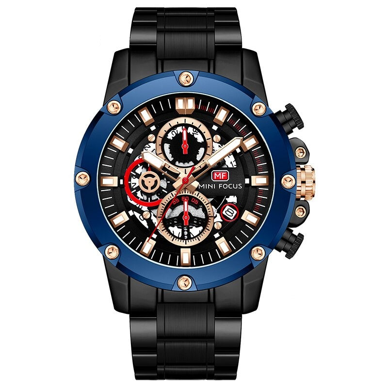 Blue Steel Chronograph Watch