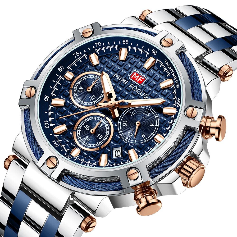 Two Tone Chronograph Watch
