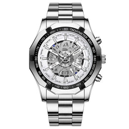Men's Skeleton Steel Watch