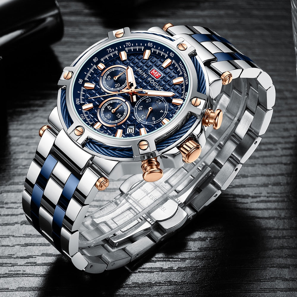 Two Tone Chronograph Watch