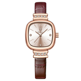 Women's Slim Leather Watch
