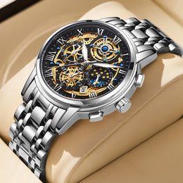 Men's Skeleton Chronograph Watch