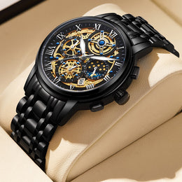 Men's Skeleton Chronograph Watch