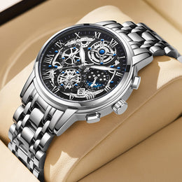 Men's Skeleton Chronograph Watch