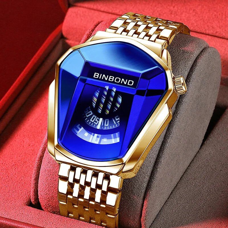 Men's Geometric Steel Watch