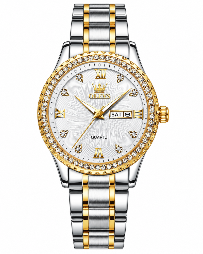 Men's Crystal Bezel Watch