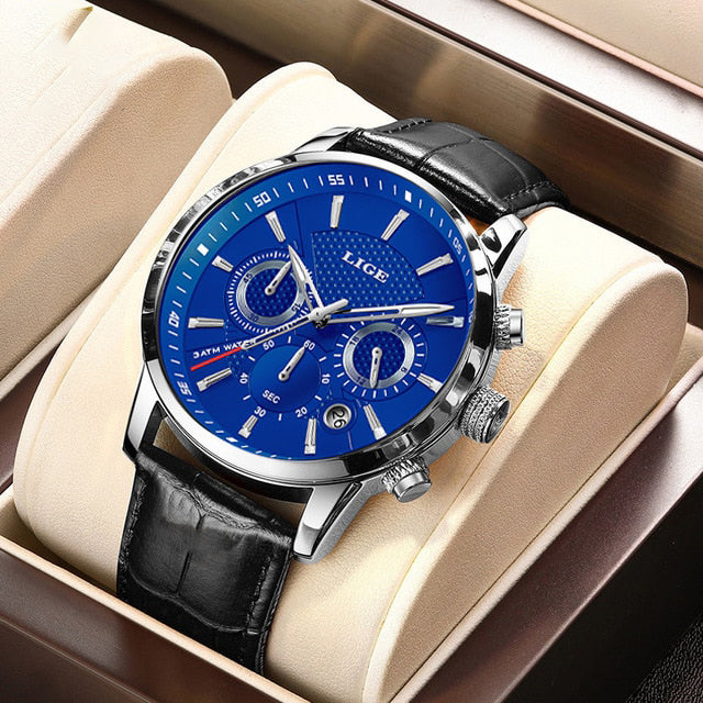 Men's Multifunction Leather Watch