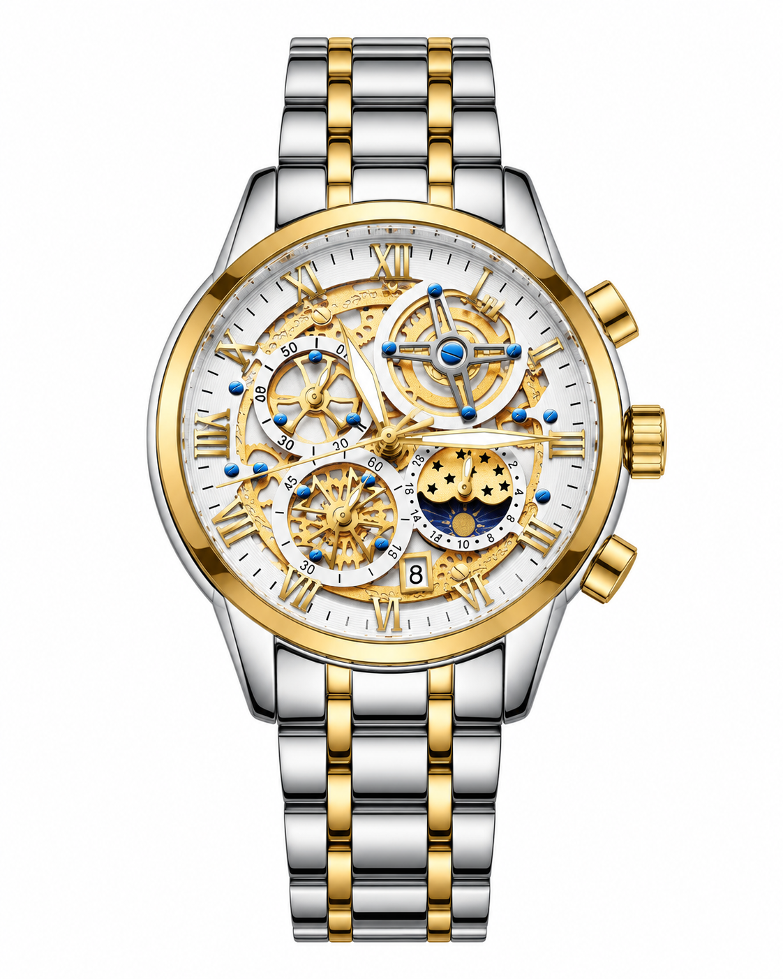 Men's Skeleton Chronograph Watch