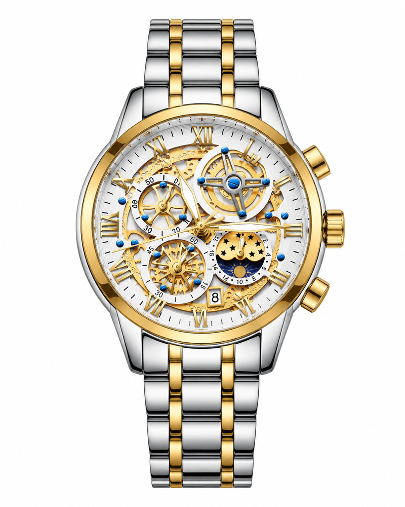 Men's Skeleton Chronograph Watch