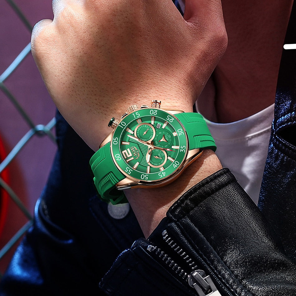 Men's Silicone Chronograph Watch