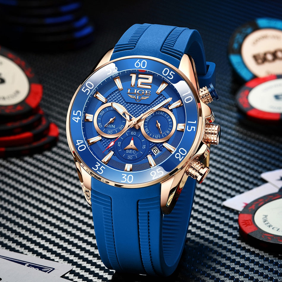 Men's Silicone Chronograph Watch
