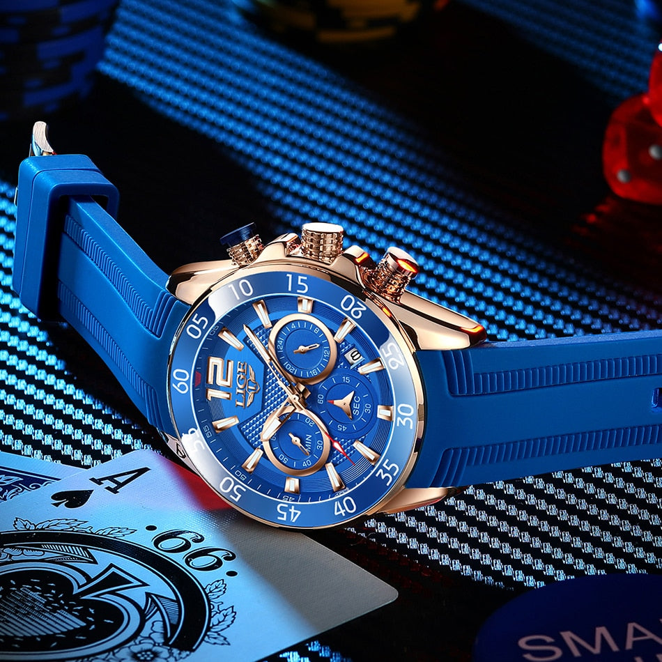 Men's Silicone Chronograph Watch