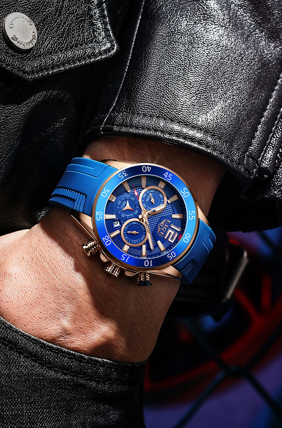 Men's Silicone Chronograph Watch