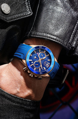 Men's Silicone Chronograph Watch