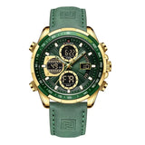 Gold Green Leather