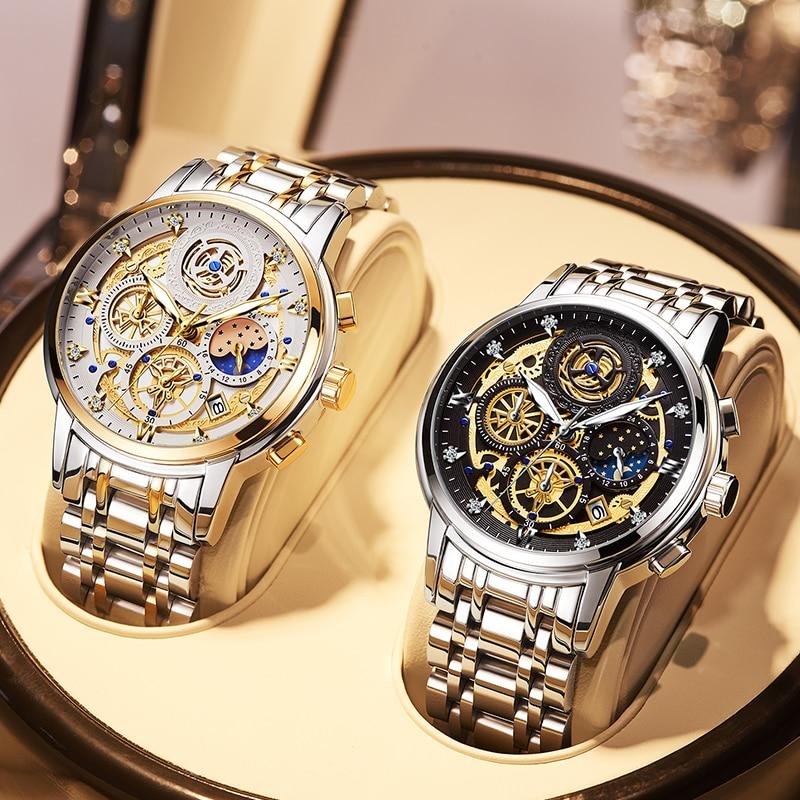 Men's Skeleton Dial Watch