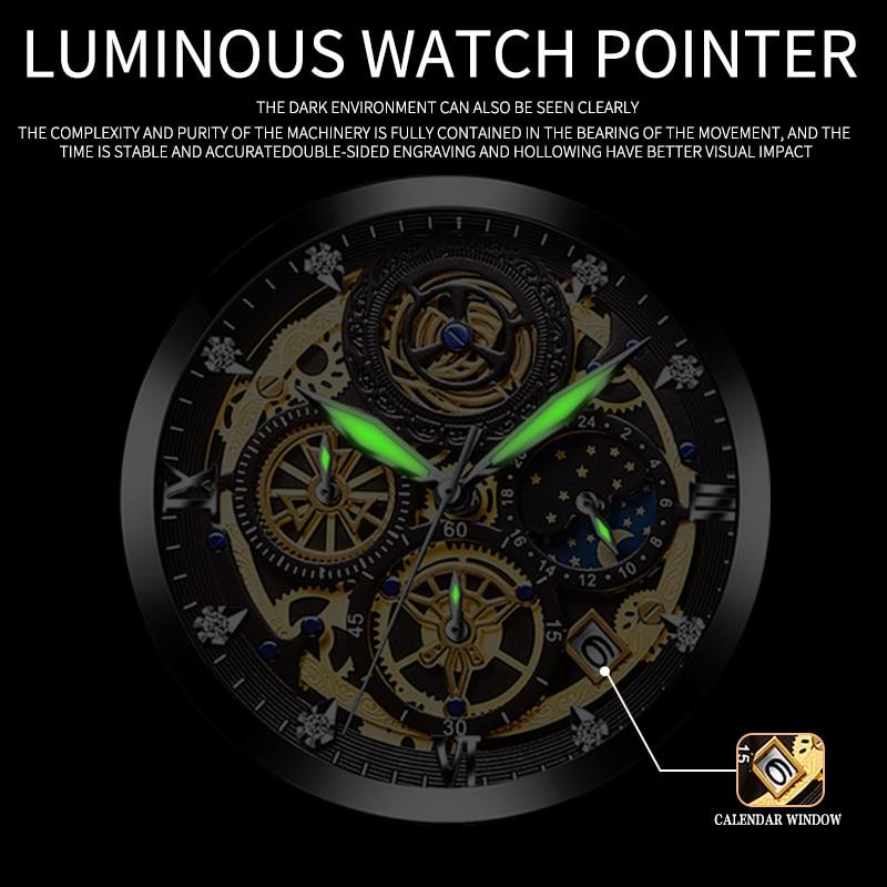 Men's Skeleton Dial Watch