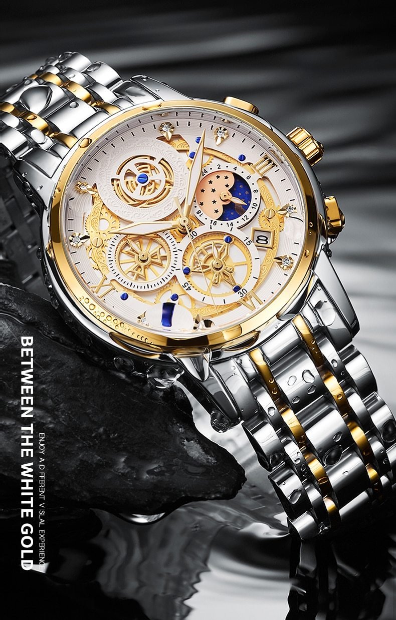 Men's Skeleton Dial Watch