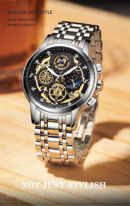 Men's Skeleton Dial Watch