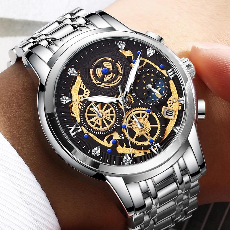 Men's Skeleton Dial Watch