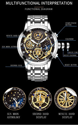 Men's Skeleton Dial Watch
