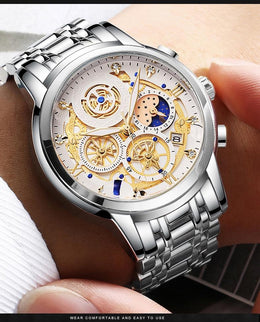 Men's Skeleton Dial Watch