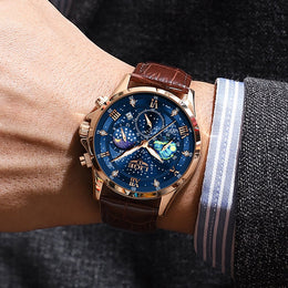 Starry Sky Leather Watch