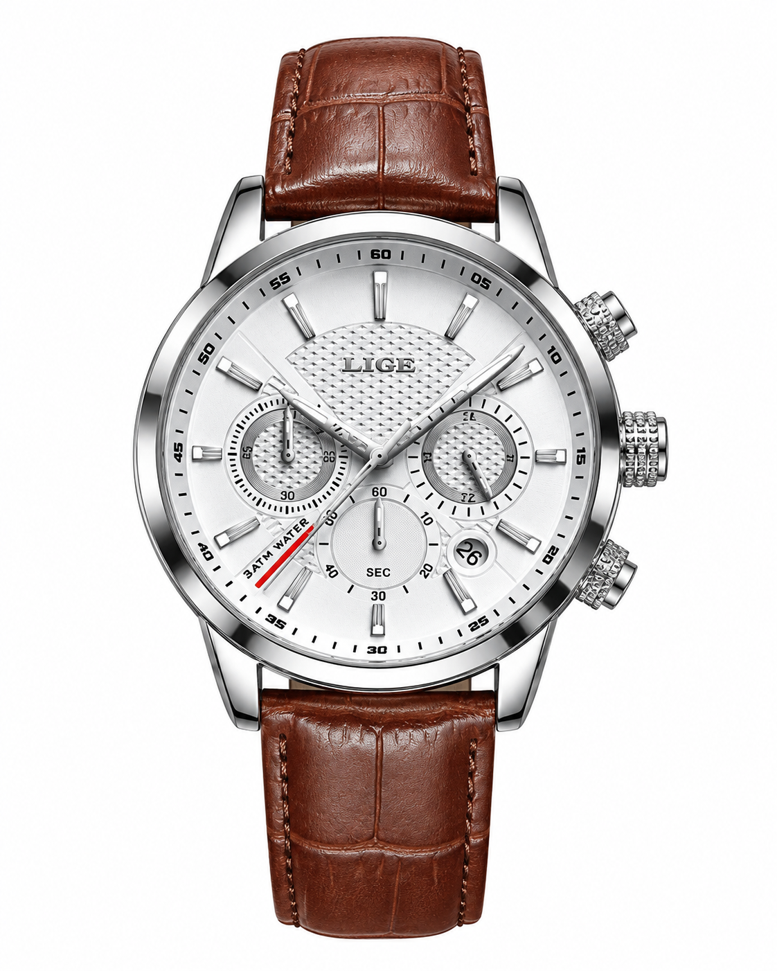 Men's Multifunction Leather Watch