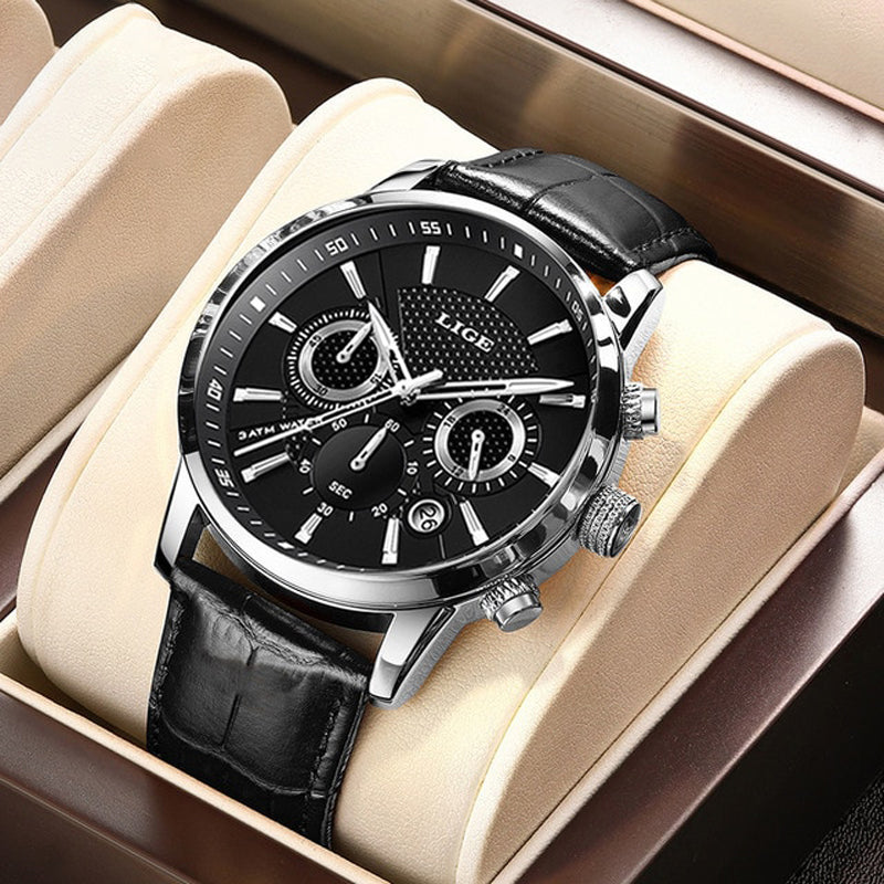Men's Multifunction Leather Watch